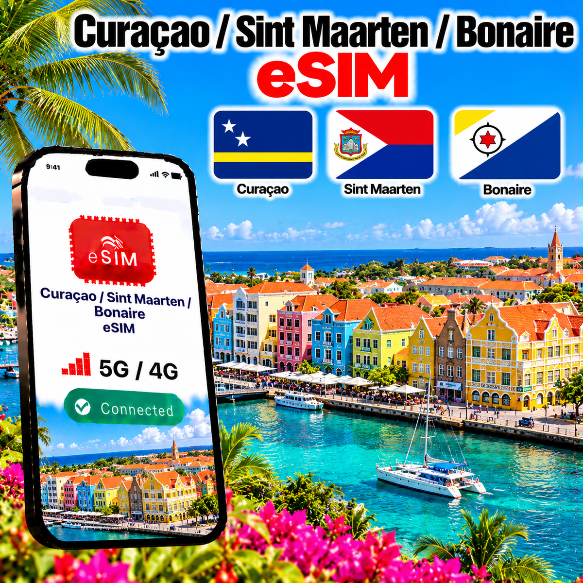 eSIM Curaçao/Saint-Martin/Bonaire